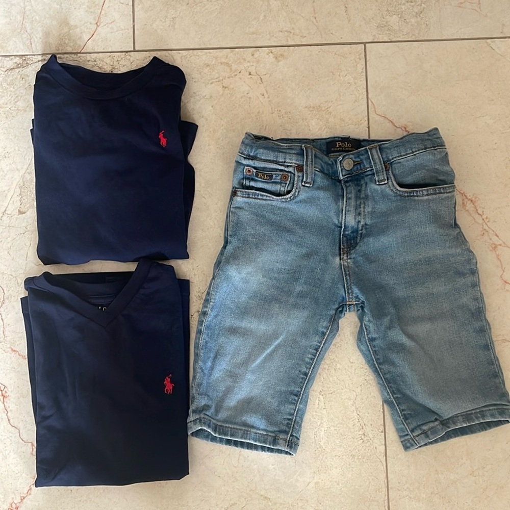 Ralph Lauren denim shorts set
